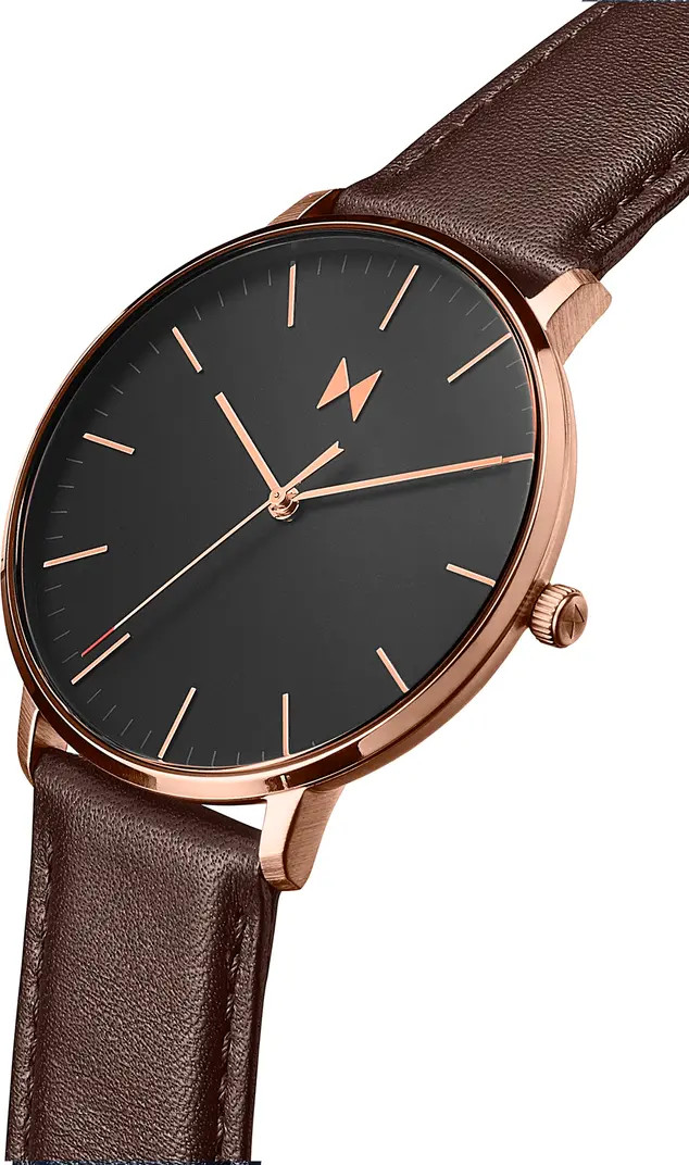 MVMT Legacy Slim Leather Strap Watch, 42mm | Nordstrom | Nordstrom