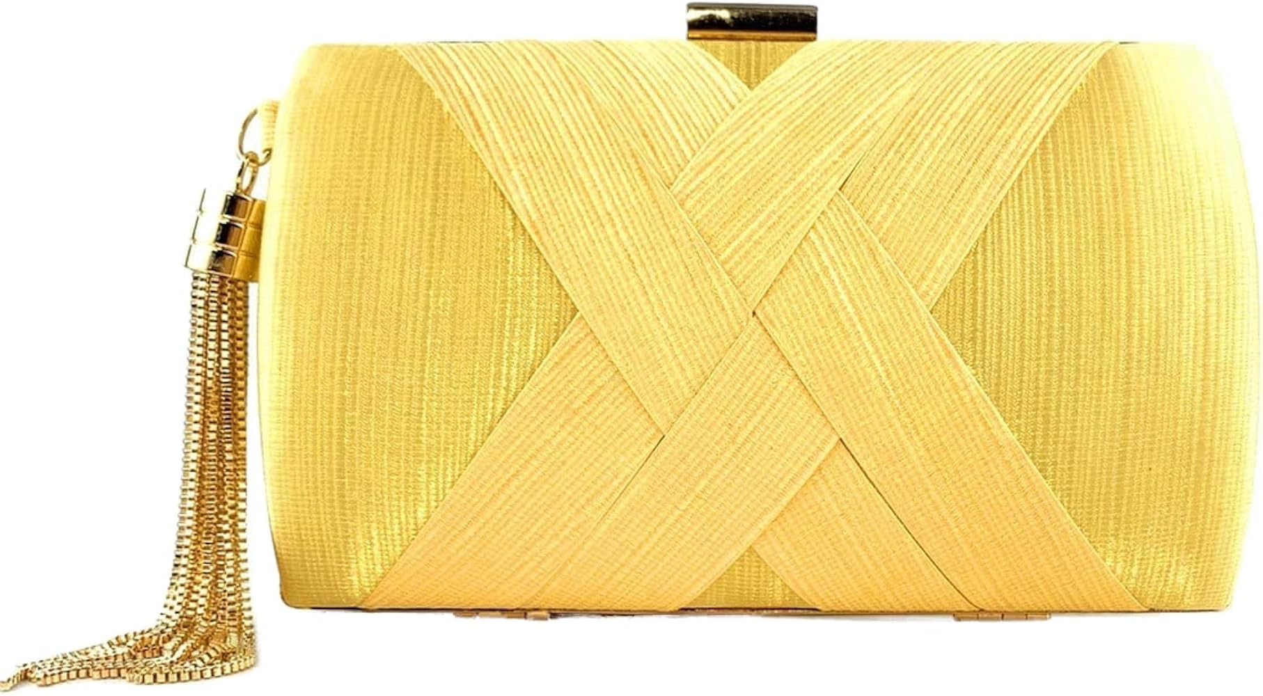 Women's Elegant Tassel Evening Bag Clutch Purse for Bride Wedding Prom Night Out Party | Amazon (US)