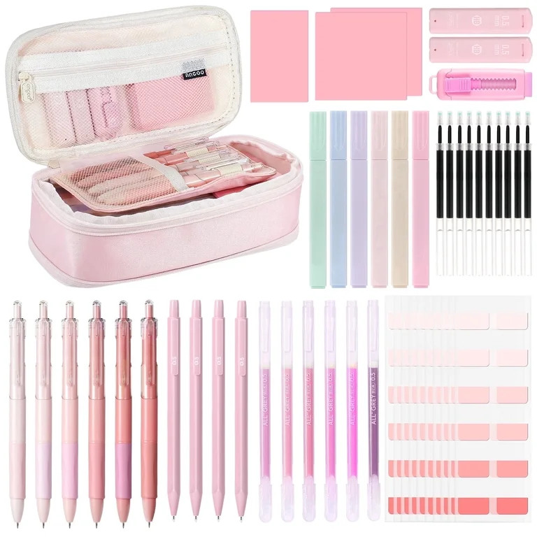 MoKo 39Pcs Aesthetic School Supplies with Pencil Case for Students Stationary College Essentials,... | Walmart (US)