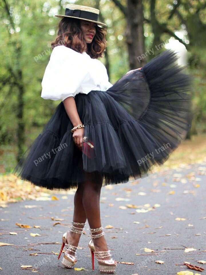 Women's Fashionable Mesh Tulle Skirt, Summer | SHEIN