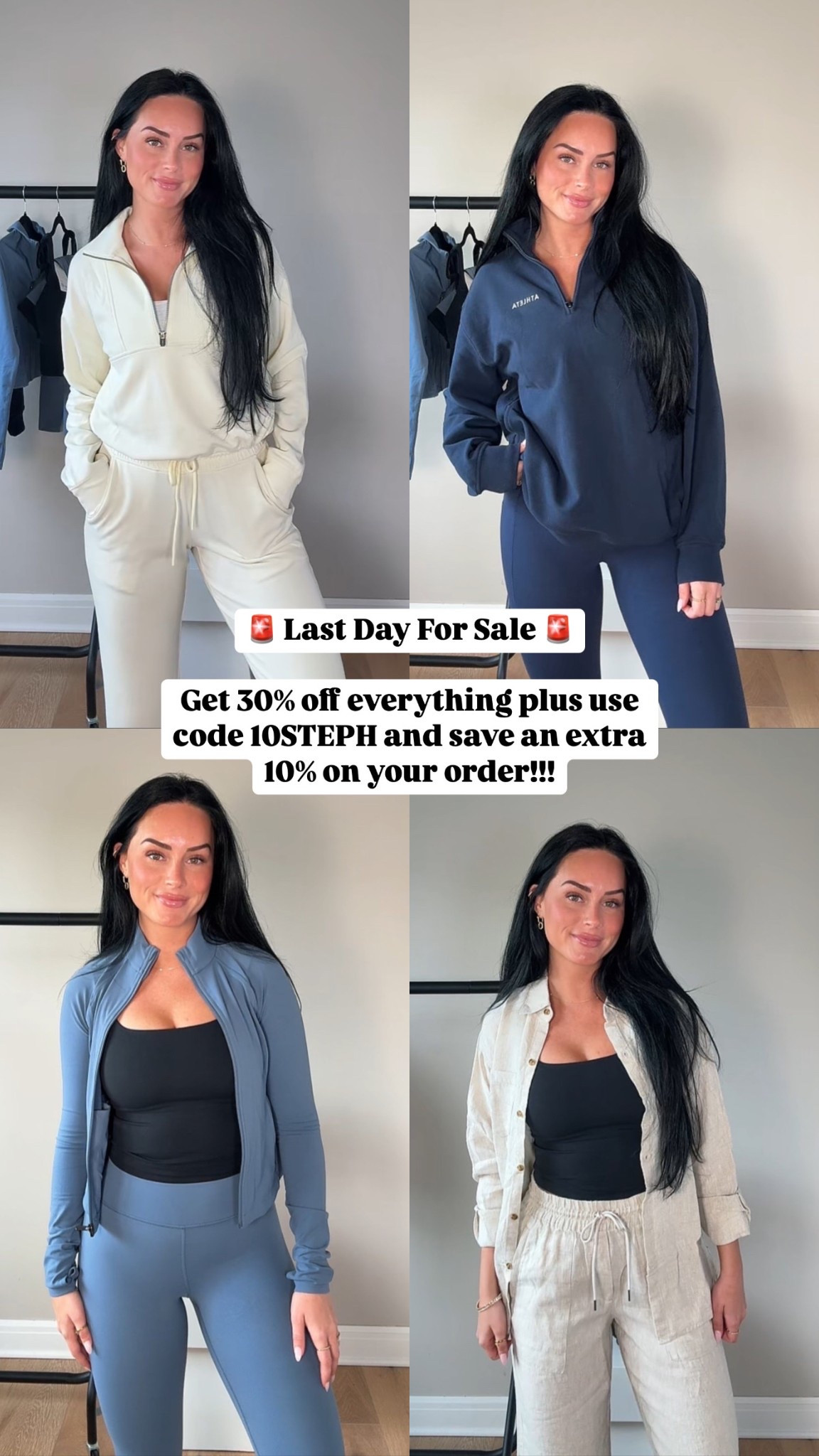 Last Chance!! 30% off plus code 10STEPH for an extra 10% off your order 🤍

#LTKSaleAlert #LTKFindsUnder100 #LTKActive