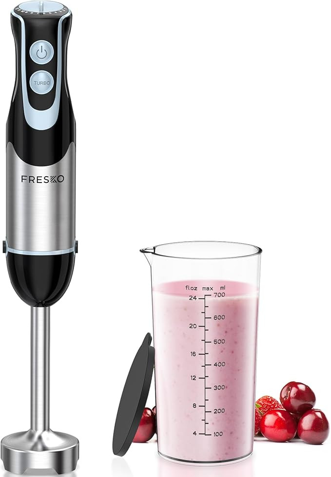 FRESKO Immersion Handheld Blender 500W with 700ml Beaker, 12-Speed & Turbo Mode Hand Blender Stic... | Amazon (US)