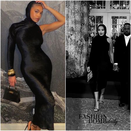 #whoworeitbetter ? Both @loriharvey and @angelasimmons have been spied in this $3,320 @maisonalaia Convertible chenille gown. Both look 💣, but #wwib ? Shop this look at the link in bio! 
#angelasimmons #angelasimmonsfbd #loriharvey #loriharveyfbd 