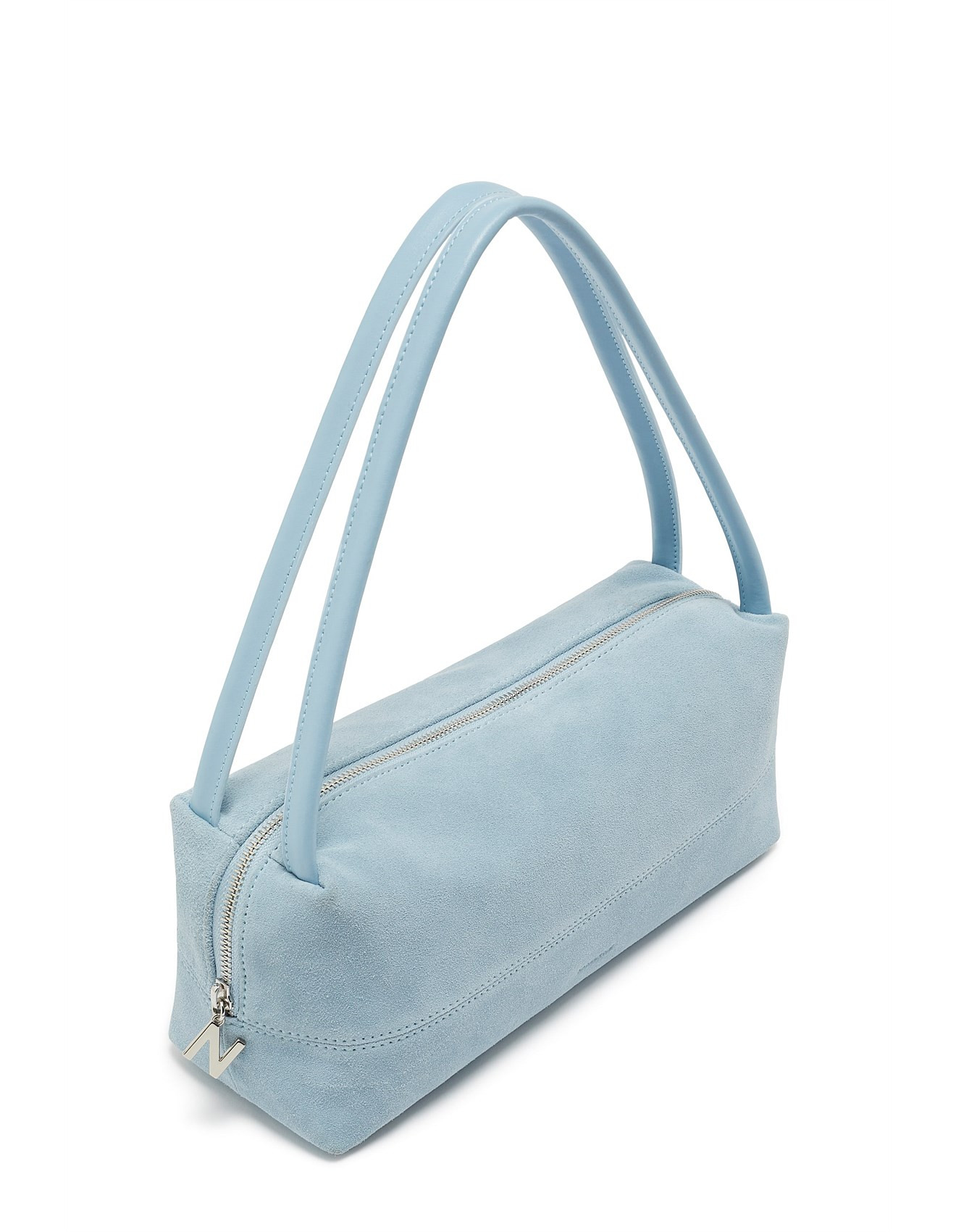The Leyla Powder Blue Suede Bag | David Jones (Australia & New Zealand)
