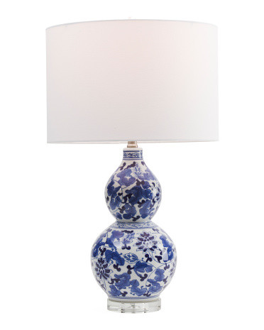 28in floral cerami crystal base table lamp | TJ Maxx