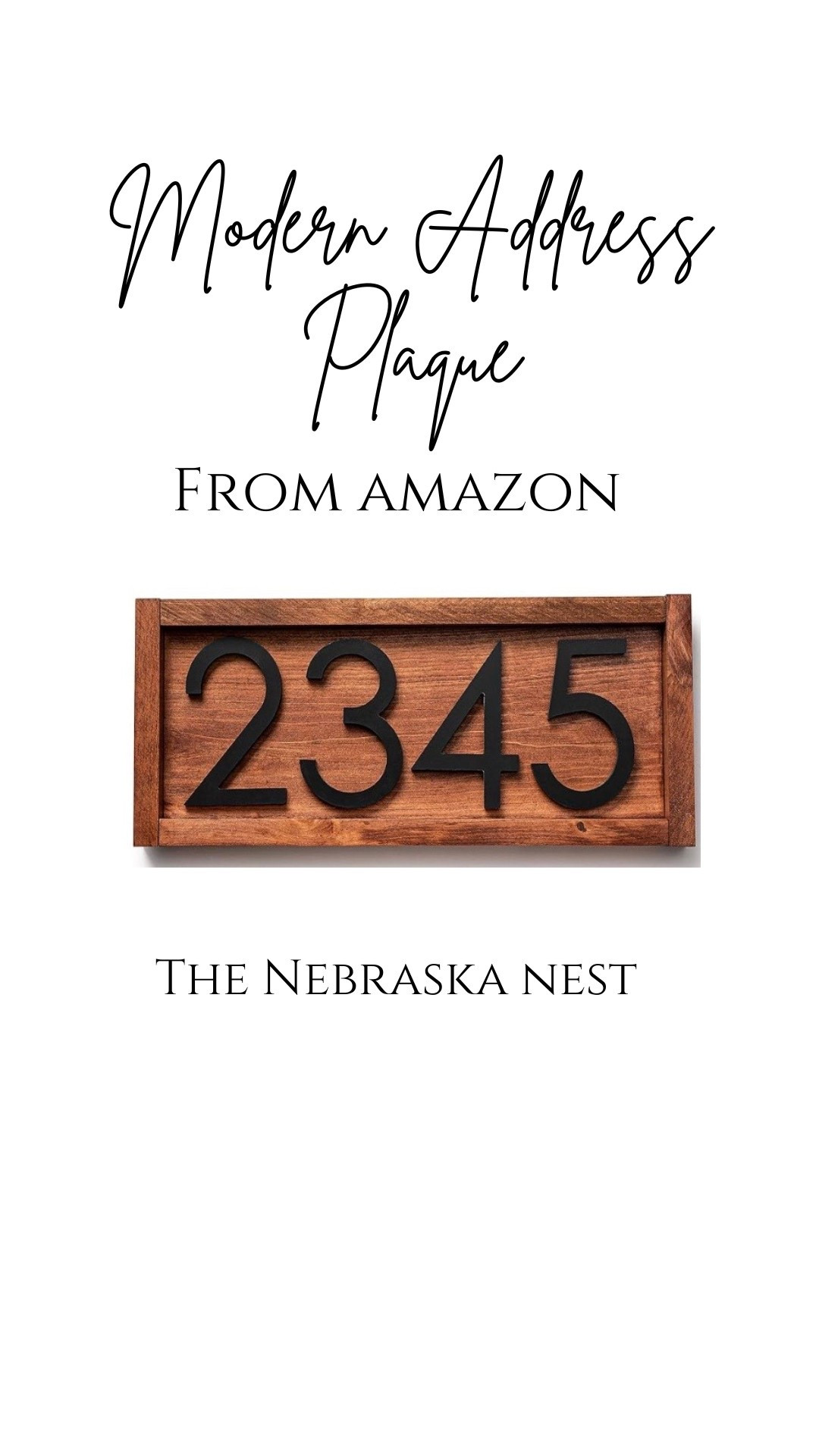 Handmade Modern Address Plaque from Amazon! I love the updated and simple look! 🖤

#OutdoorDecor #FrontDoorDecor #SpringDecor 