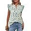 BTFBM Womens Tops Dressy Casual 2026 Spring Summer Shirts Boho Floral V Neck Ruffle Cap Sleeve Bu... | Amazon (US)