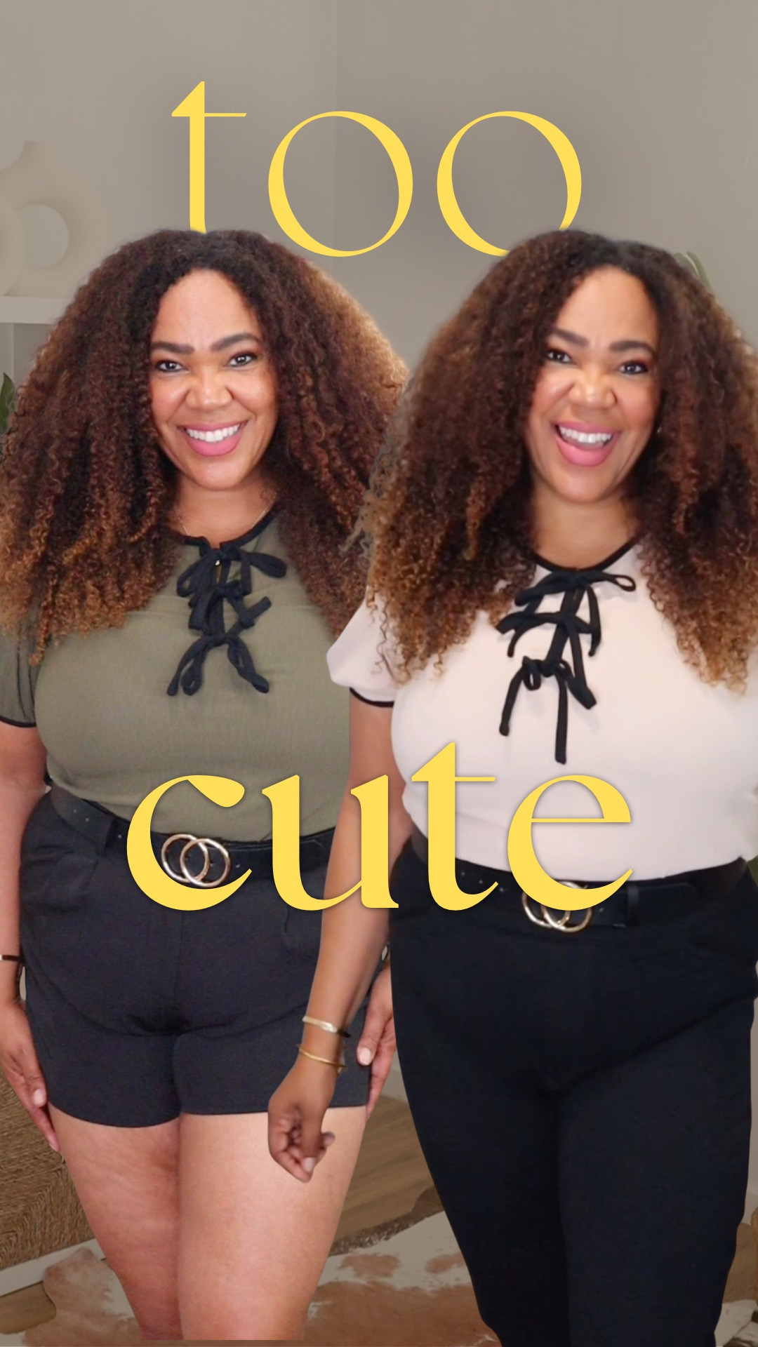 This one it too cute! Wear it for work or weekend. Size large in the top and shorts. Wearing a 1x in the pants.

#LTKMidsize #LTKWorkwear #LTKOver40