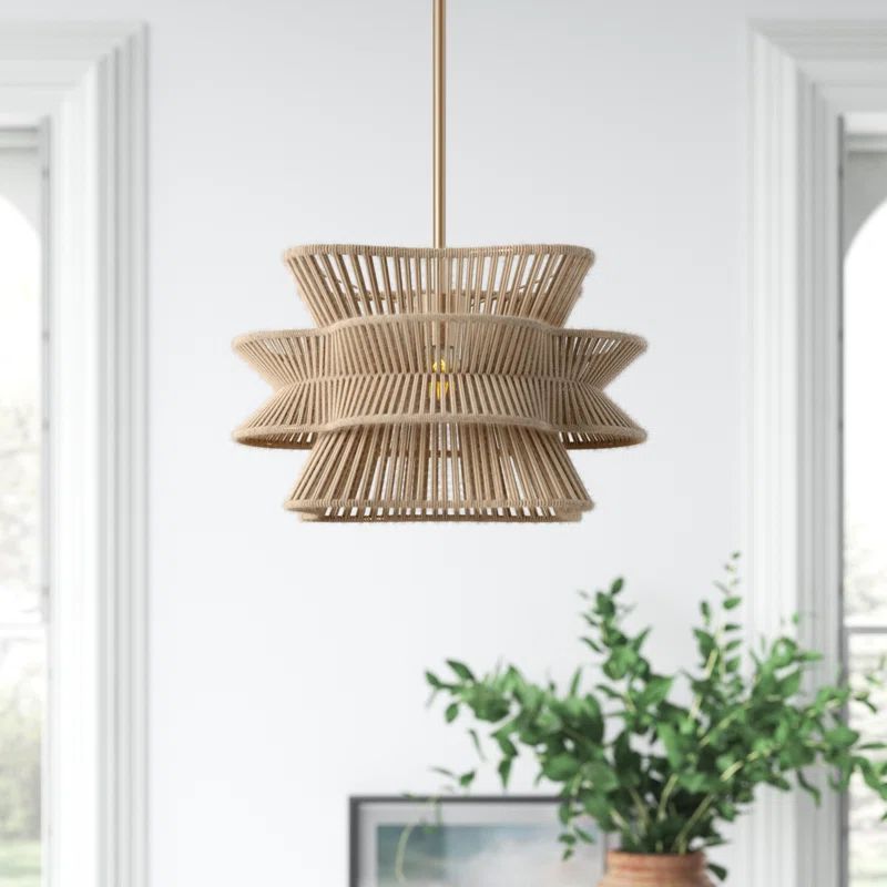 Towne 1 - Light Dimmable Woven Rope Pendant | Wayfair North America