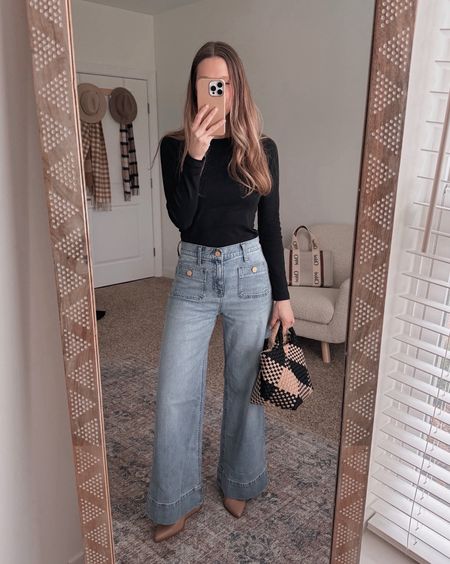 New sailor jeans from j crew! I love the way they fit. I’m 5’3 for reference and wearing petite. Check my pants collection for a full video review!

#LTKstyletip #LTKSeasonal #LTKover40