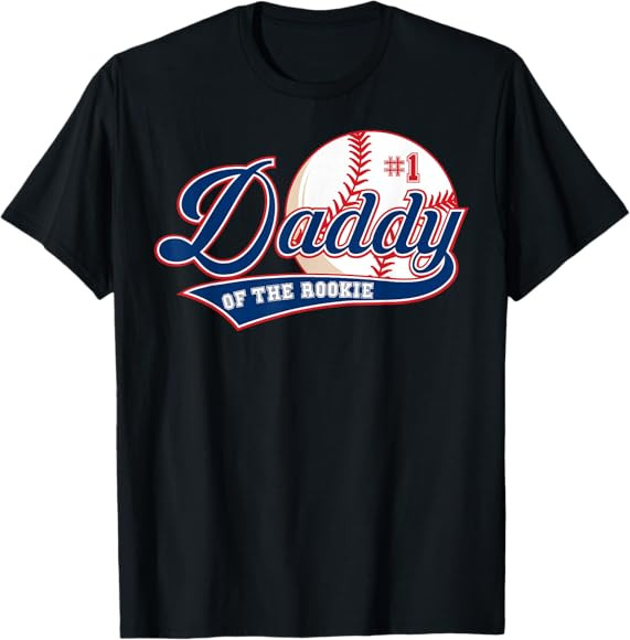 Daddy of Rookie of Year 1st Birthday Baseball Theme Matching T-Shirt | Amazon (US)
