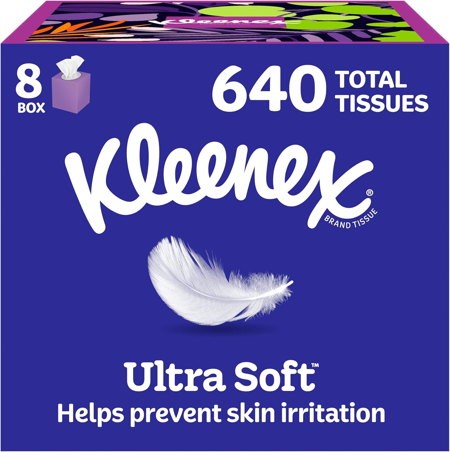 Kleenex Ultra Soft Facial Tissues, 8 Cube Boxes, 80 Tissues per Box, 3-Ply, Packaging May Vary | Amazon (US)