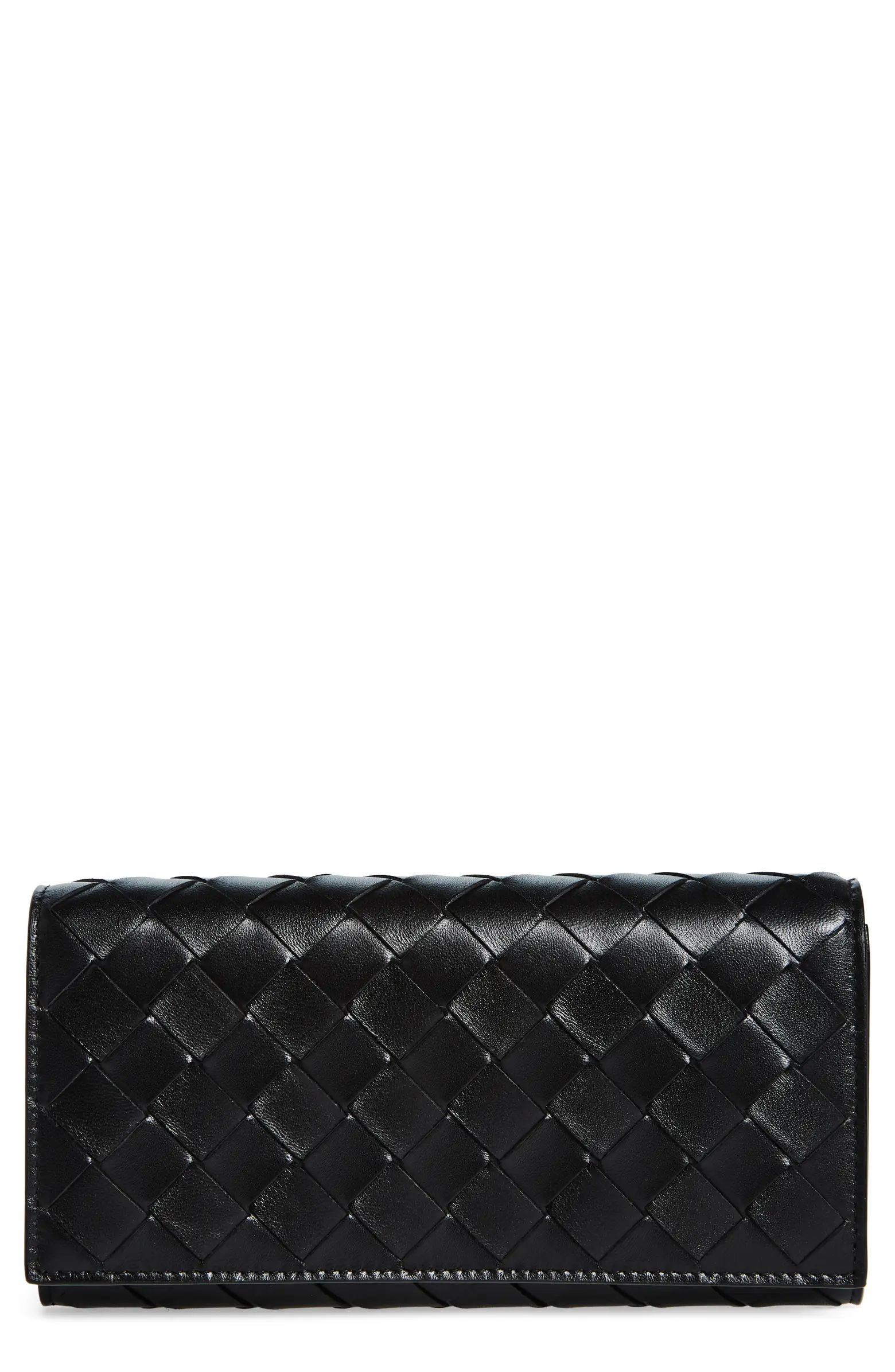 Large Intrecciato Leather Continental Wallet | Nordstrom