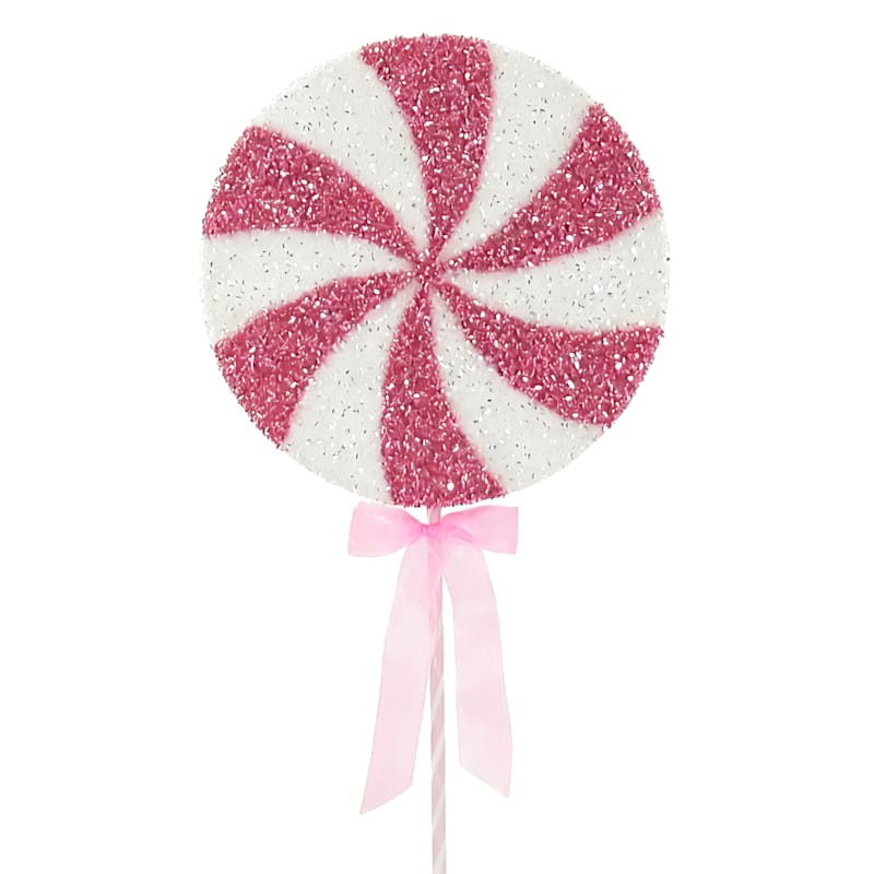 Pink & White Peppermint Lollipop, 29" | At Home