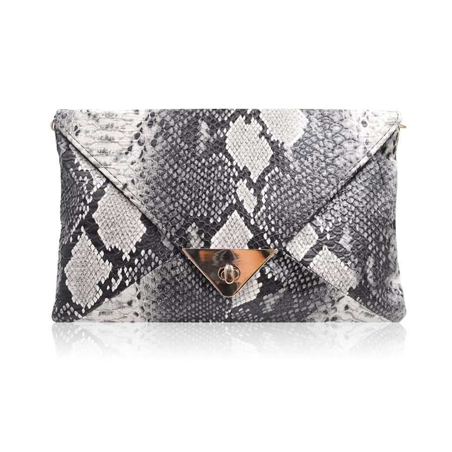 Mily Women's Clutch Bag Messenger Shoulder Handbag Tote Bag Purse-Snakeskin clutch Envelope | Amazon (US)