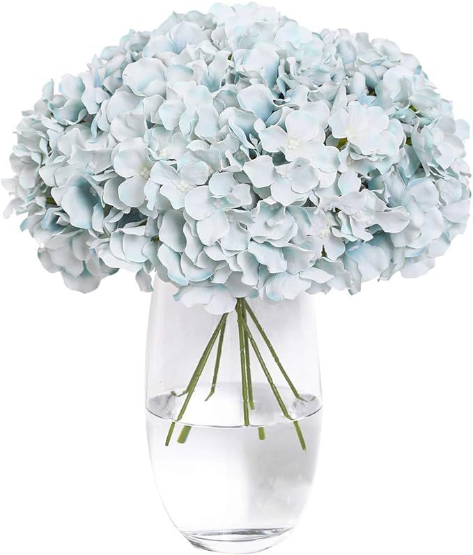 Tifuly Silk Hydrangea Heads with Stems 12 Teal Hydrangea Silk Flowers Head for Wedding Centerpiec... | Amazon (CA)
