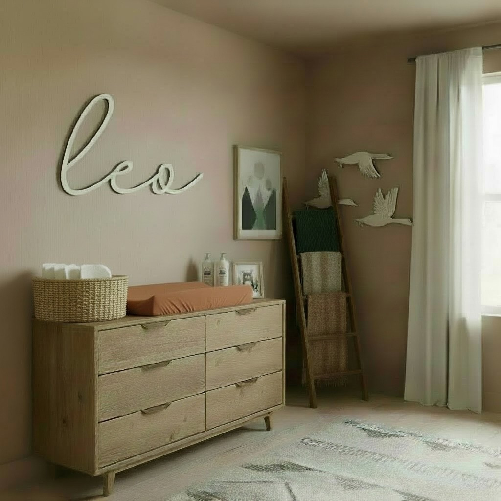 Neutral nursery inspiration 🤍 This warm, earthy baby room features a personalized name sign, natural wood dresser, and soft layered textures for a cozy, timeless space. Loving the neutral tones, woven accents, and minimal wall decor—perfect for a calm, modern nursery.

The custom wooden name sign is the focal point and adds a beautiful, personal touch above the changing table. Paired with soft curtains, neutral rug, and simple decor, this look is both aesthetic and functional for everyday use.

Shop this neutral nursery decor + personalized baby name sign + modern nursery setup on my LTK.

#LTKBaby #LTKHome #NurseryInspo #NeutralNursery #BabyRoomDecor #ModernNursery #NurseryDesign #BabyBoyNursery #BabyGirlNursery #WoodDecor #PersonalizedNameSign #MinimalNursery #CozyHome #InteriorInspo #NurseryStyling #NewBabyPrep #EarthyHome #CalmSpaces

#LTKBump #LTKHome #LTKBaby
