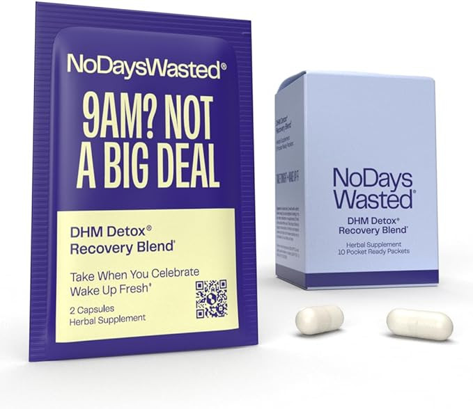 DHM Detox® - No Days Wasted® - New Look - Dihydromyricetin (DHM Supplement), Milk Thistle, Pric... | Amazon (US)