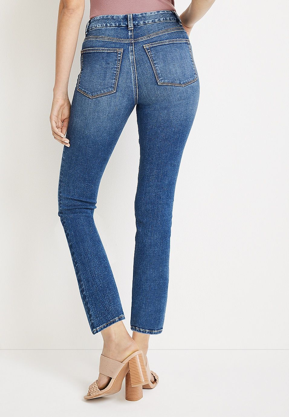 m jeans by maurices™ Limitless Slim Straight Ankle High Rise Jean | Maurices