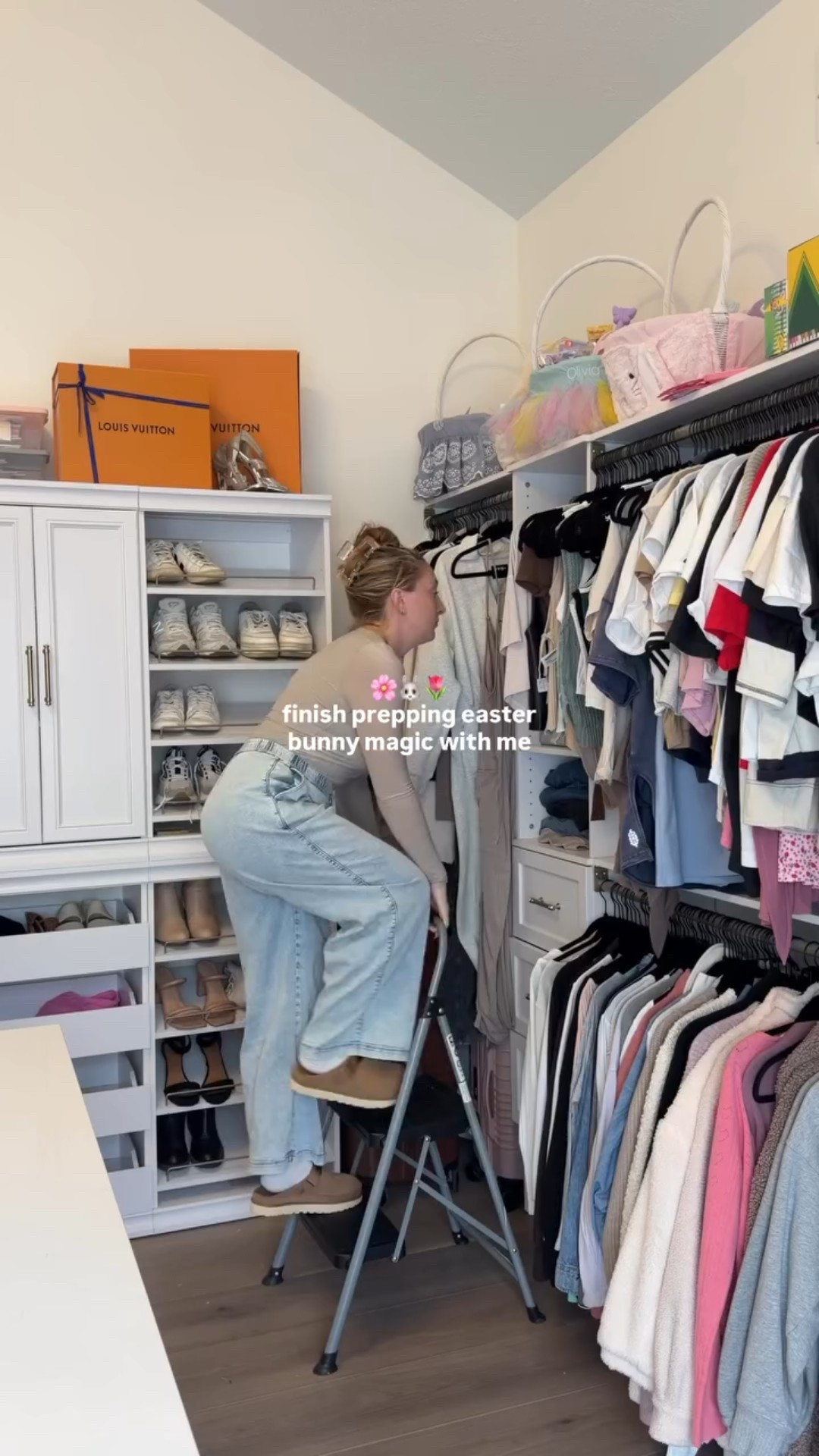 t-4 days 🐰🌸🌷

follow @christinelizabethhome for more mom tips, home inspo, and DIY ✨ comment BUNNY for direct links to shop all of my last minute easter prep ◡̈ 

my mom always put our baskets in the shrink wrap bags and now I do it! I also can not wait to hide the girls big surprise from us with their trampoline! eventually we want to do an inground, but this one will do for now ☀️

#easterprep #easterbunny #momlife #momlife #girlmom