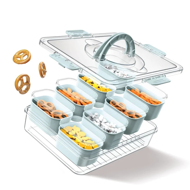 Cook With Color 8-Compartment Snackle Box Food Storage Carrier and Container, Charcuterie Contain... | Walmart (US)