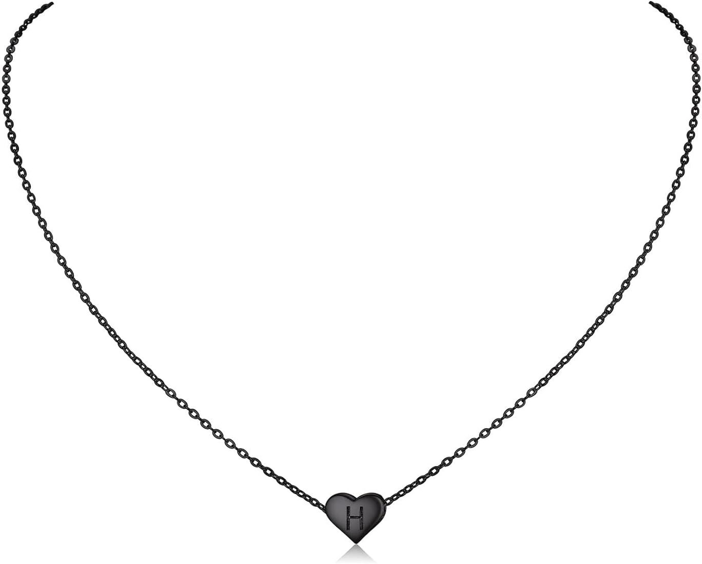 ChicSilver 925 Sterling Silver Heart Initial Necklaces for Women Girls-Dainty Personalized Heart ... | Amazon (US)