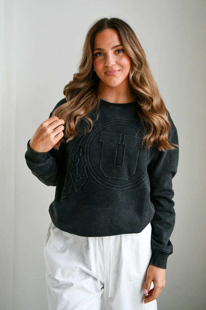 Utah Logo Embossed Comfort Crew | Gameday Social