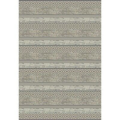 Style Selections Neutral Geo Stripe 5 x 8 Neutral Outdoor Stripe Coastal Area Rug Lowes.com | Lowe's