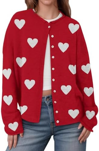 Saodimallsu Womens Button Up Cardigan Sweaters Long Sleeve Crew Neck Fall Soft Lightweight Knit L... | Amazon (US)