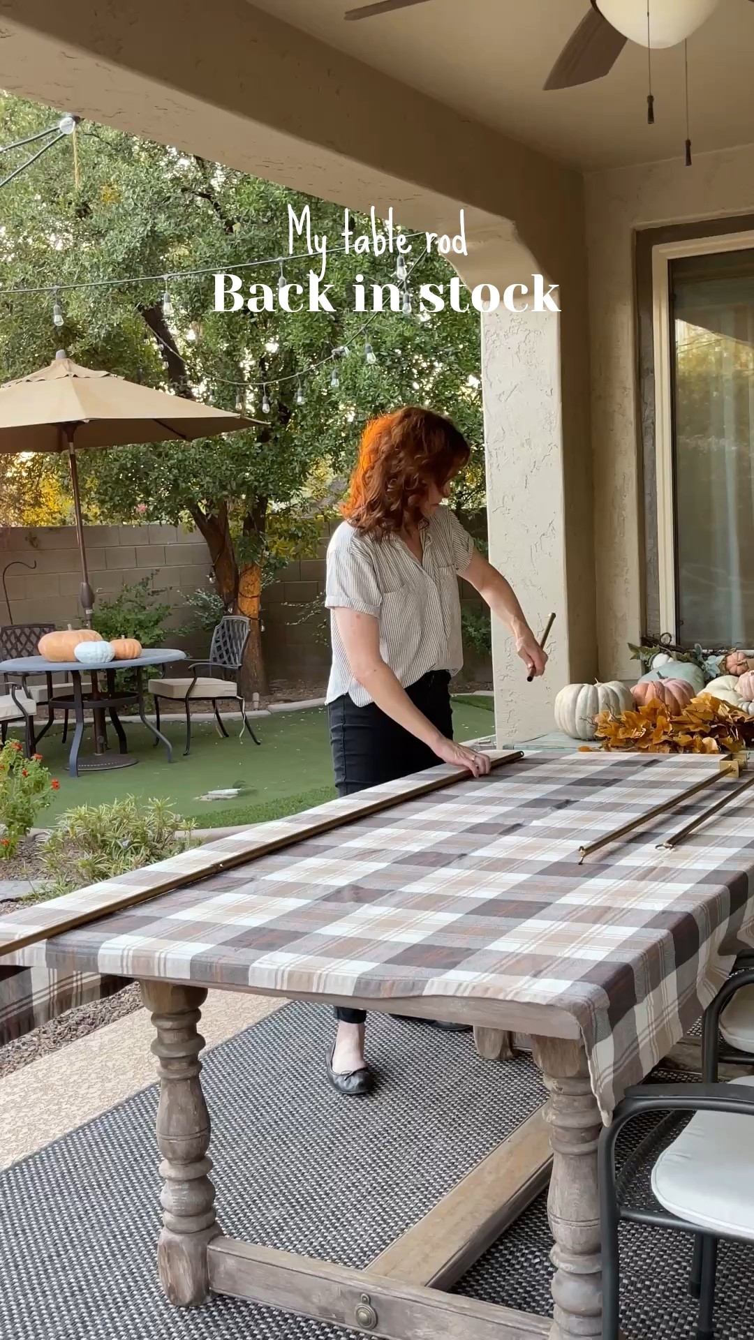 Yay! My exact table rod is back in stock!

In both gold & black. 

I’ve been using this table rod for two years and have been very pleased. I’ve hung garlands, hanging vases, solar lanterns, fairy lights, stems… you name it, and it’s been sturdy! I highly recommend! 

tabletop decor, Tablescapes, table rod, back in stock 

#LTKHome #LTKFindsUnder100 #LTKParties