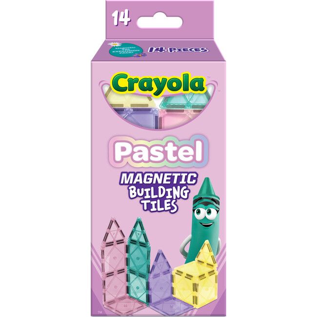 Crayola Pastel Magnetic Tiles 14 Piece Expansion Pack | Maisonette