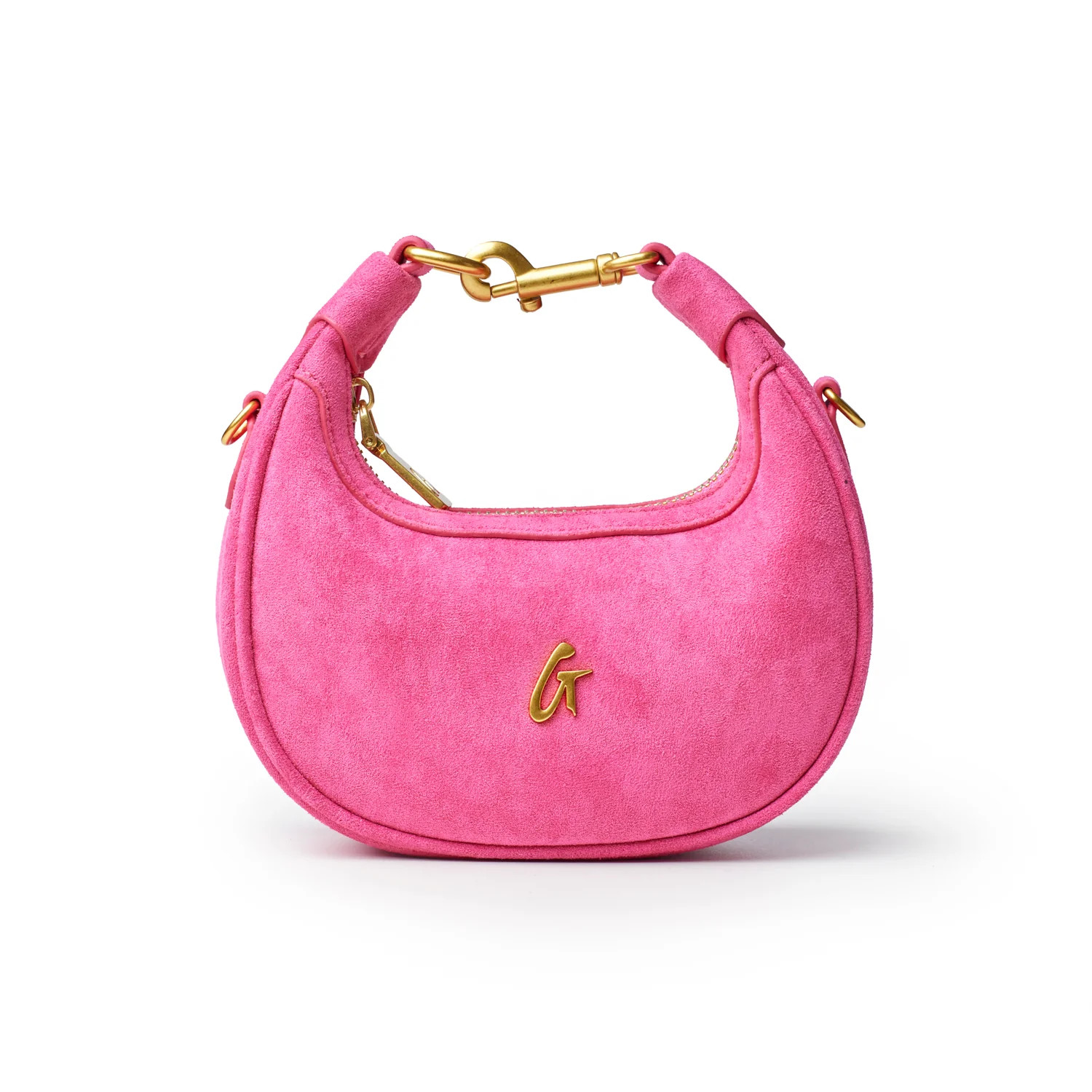 NANO SUEDE HOBO BAG - HOT PINK | Glam-Aholic Lifestyle