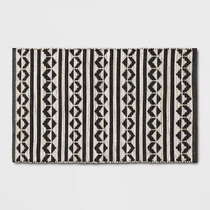Black Geometric Woven Accent Rugs 2'6"X4'/30"X48" - Project 62&#8482; | Target