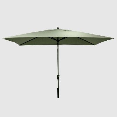 6.5' x 10' Rectangular Patio Umbrella - Black Pole - Threshold™ | Target