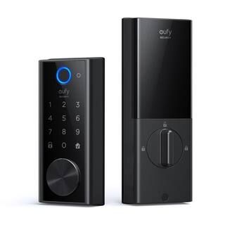 eufy Security Smart Lock Touch and Wi-Fi Deadbolt Replacement Door Lock with Fingerprint Scanner ... | The Home Depot