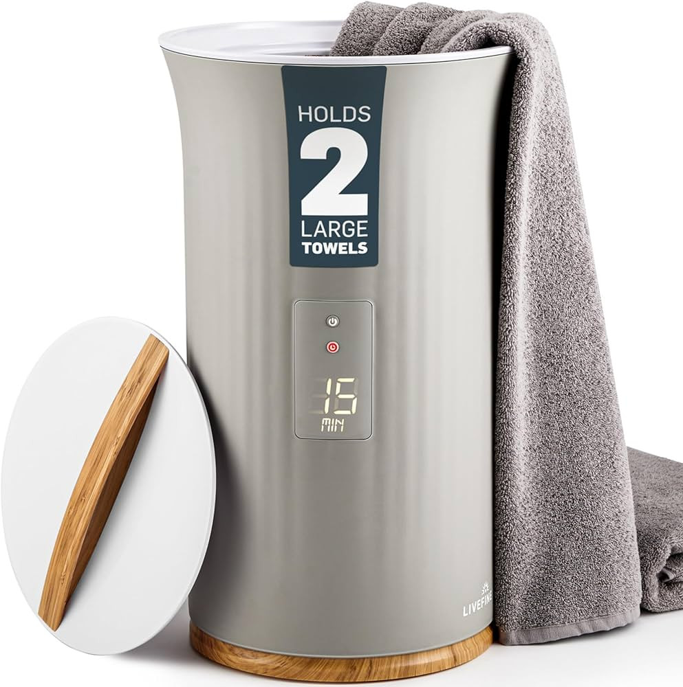 Live Fine Towel Warmer | Bucket Style Luxury Heater with LED Display, Adjustable Timer, Auto Shut... | Amazon (US)