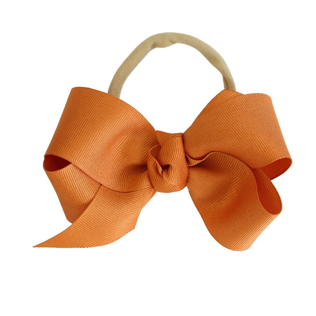 Ribbon Bow Headband | Rustic Orange | Caden Lane