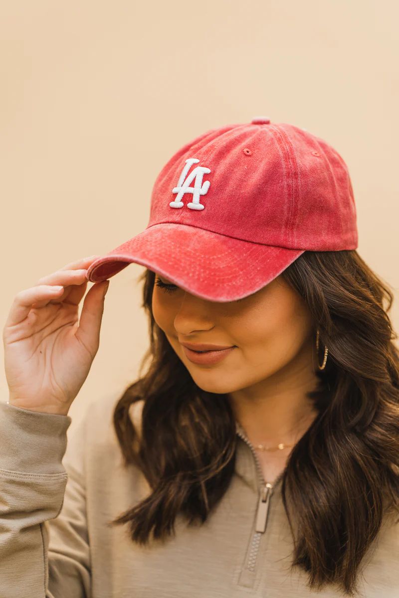 LA Embroidered Baseball Cap | BluePeppermint Boutique