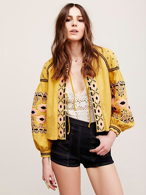 Embroidered Swingy Jacket | Free People