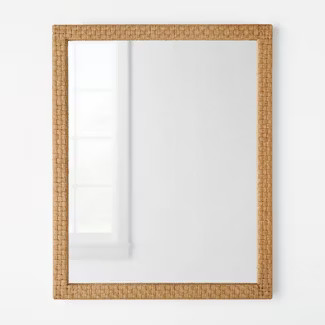 24" x 30" Woven Check Wall Mirror Natural - Threshold™ designed with Studio McGee | Target