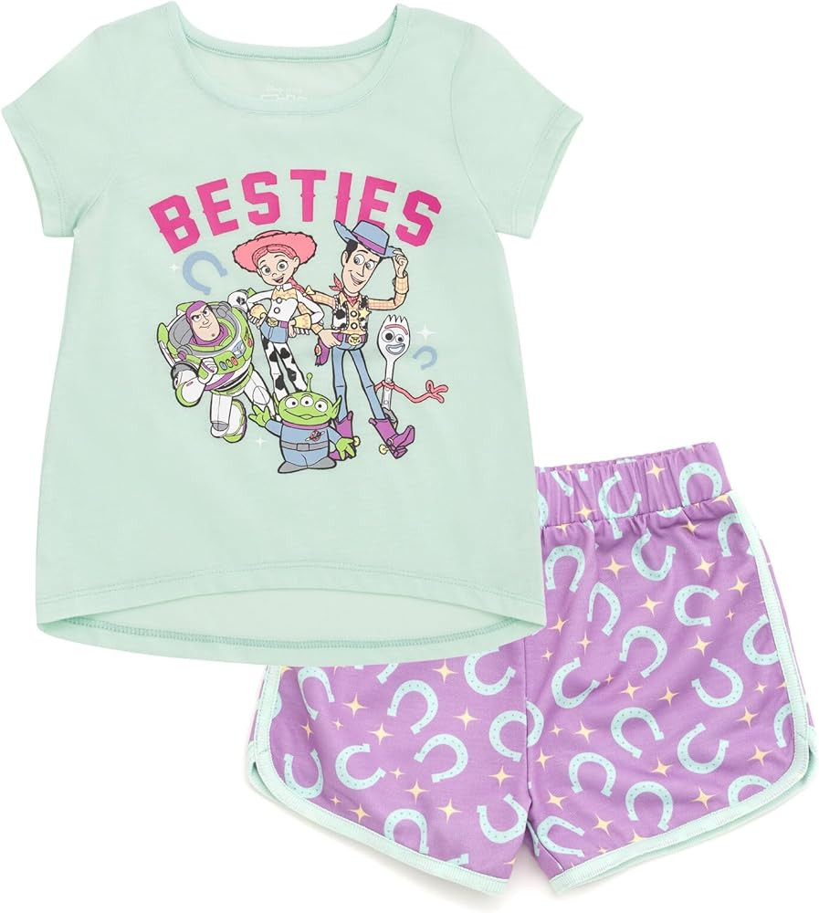 Disney T-Shirt and French Terry Shorts Outfit Set Infant to Big Kid Sizes (18 Months - 14-16) | Amazon (US)