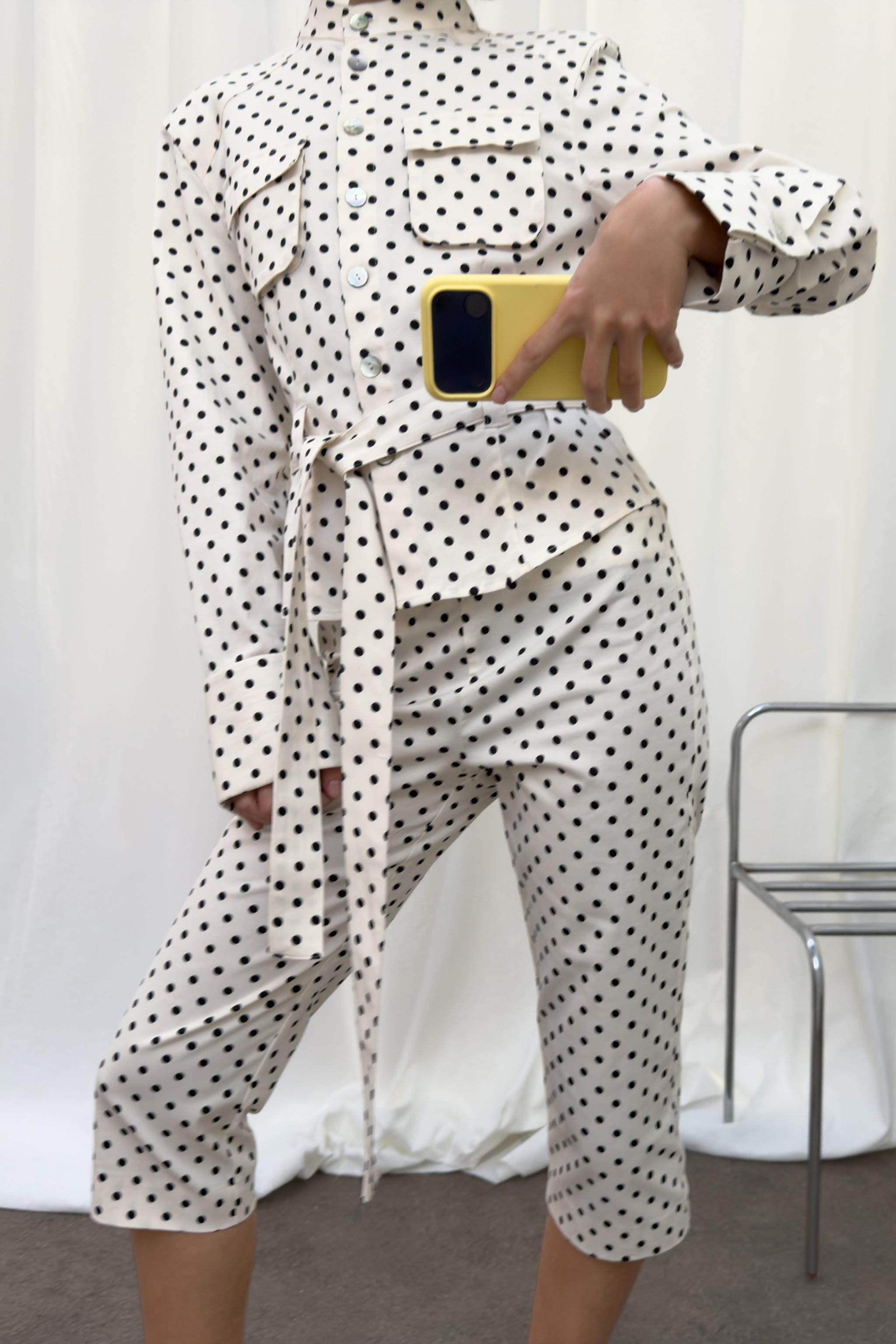 POLKA DOT CAPRI PANTS | Zara US