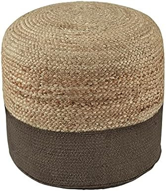 Signature Design by Ashley Sweed Valley Braided Round Pouf Ottoman, 19 x 19 Inches, Brown | Amazon (US)