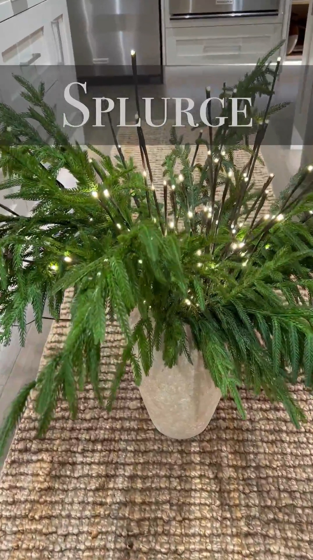 Amazon for the win again! 🎉 Everyone loves the Norfolk Pine Stems and now you can save a whole lot with these new stems from Amazon. They are incredibly soft and they come in a bunch of 12 at 5 bucks a stem vs $28! 🥳#LTKVideo#LTKHoliday 

#LTKHome #LTKStyleTip