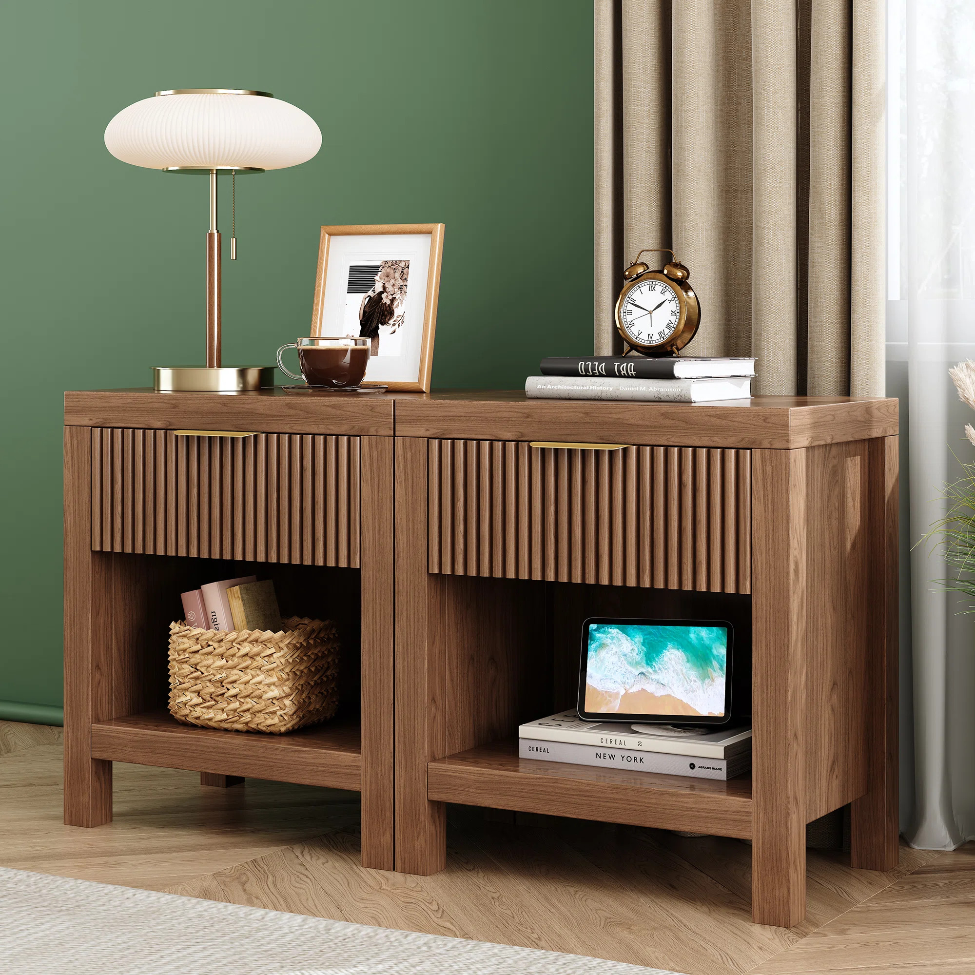 19.69" Tall 1 - Drawer Nightstand (Set of 2) | Wayfair North America