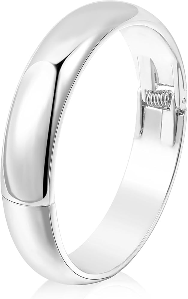 Chunky Gold Cuff Bangle Bracelets For Women Statement Minimalist Thick Gold Hinge Wrist Cuff Brac... | Amazon (US)