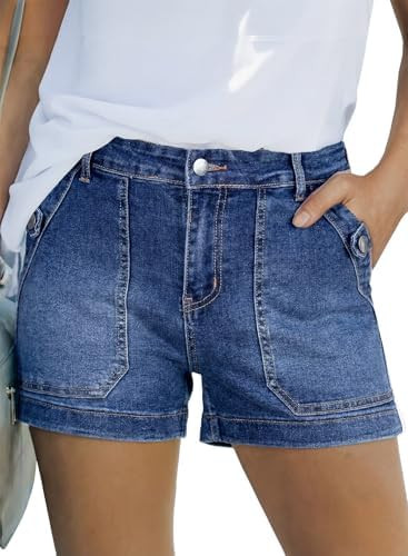 Astylish Women's High Waisted Jean Shorts Stretchy Casual Fashion Trendy Denim Shorts with Penny ... | Amazon (US)