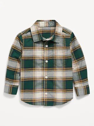 Printed Oxford Long-Sleeve Shirt for Toddler Boys | Old Navy (US)