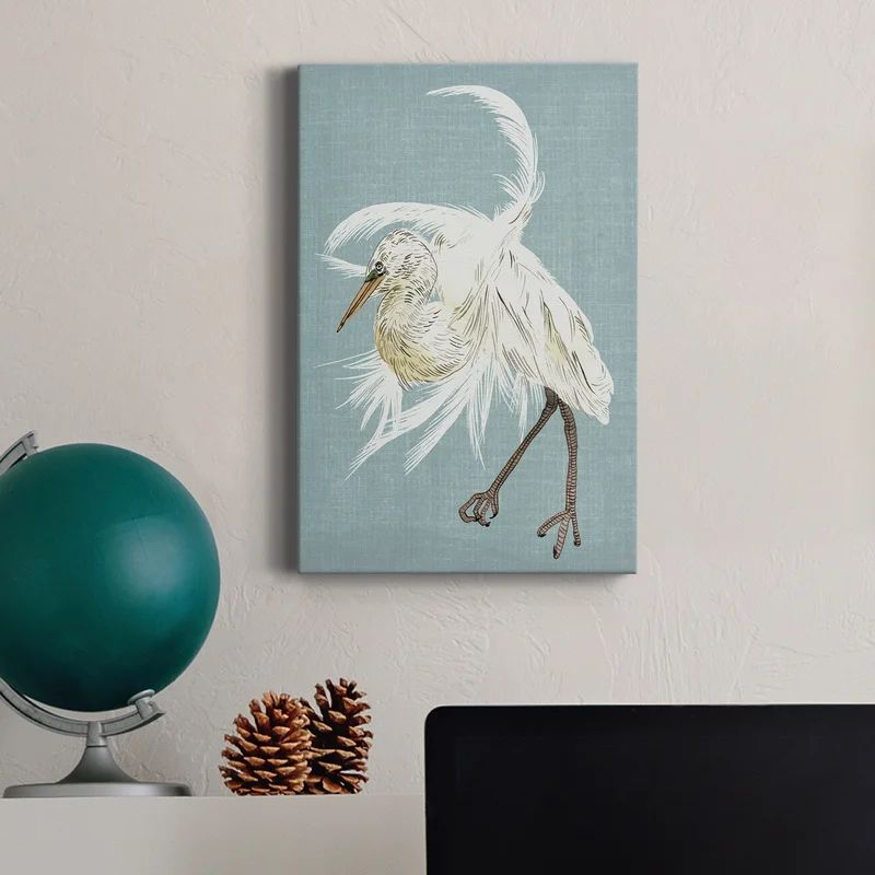 Heron Plumage IV On Canvas Print | Wayfair North America