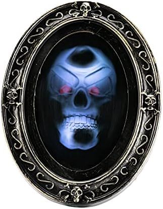 JOYIN Halloween Decoration Motion Activated Skull Hunted Mirror wih Creppy Sound and Light, Horri... | Amazon (US)